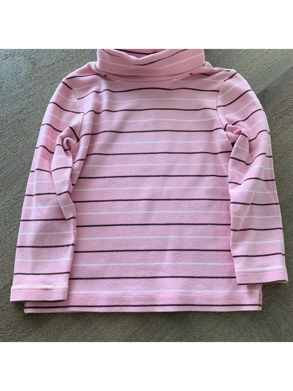Gymboree Pink and Brown Striped Turtleneck